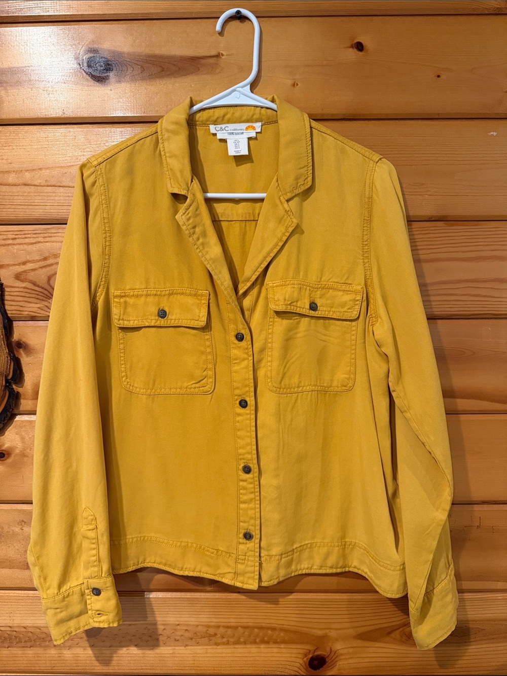 C&C California Women's Mustard Yellow Utility Jacket